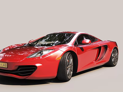 Red Sports Car With Sleek Body Design Black Wheels And Modern Headlights 3d model