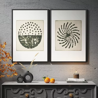 Modern Simple Light Luxury Hanging Painting Decorative Painting Abstract Painting Art Painting 3d model