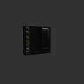 Black Entryway Cabinet and Side Cabinet with Green Plant Books Coat Hooks and Bench