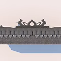 Traditional Building Facade Featuring Ornamental Carvings And Tile Roof Design Details