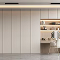 modern wardrobe cream wardrobe 3d model