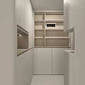 Modern Shoe Cabinet Design With Multiple Storage Shelves And LED Lighting 3d model