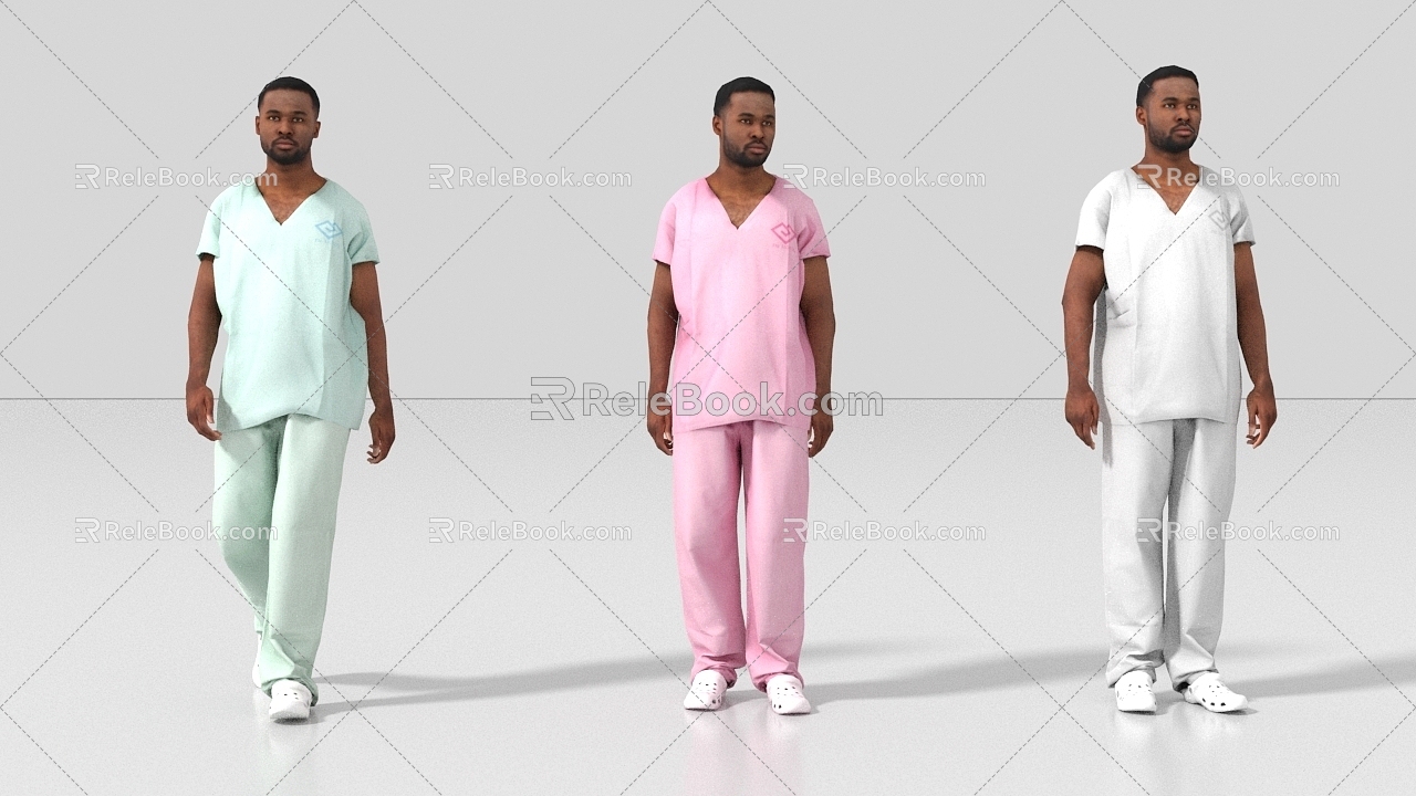 Doctor Nurse Nurse Pharmacist Physician 3d model