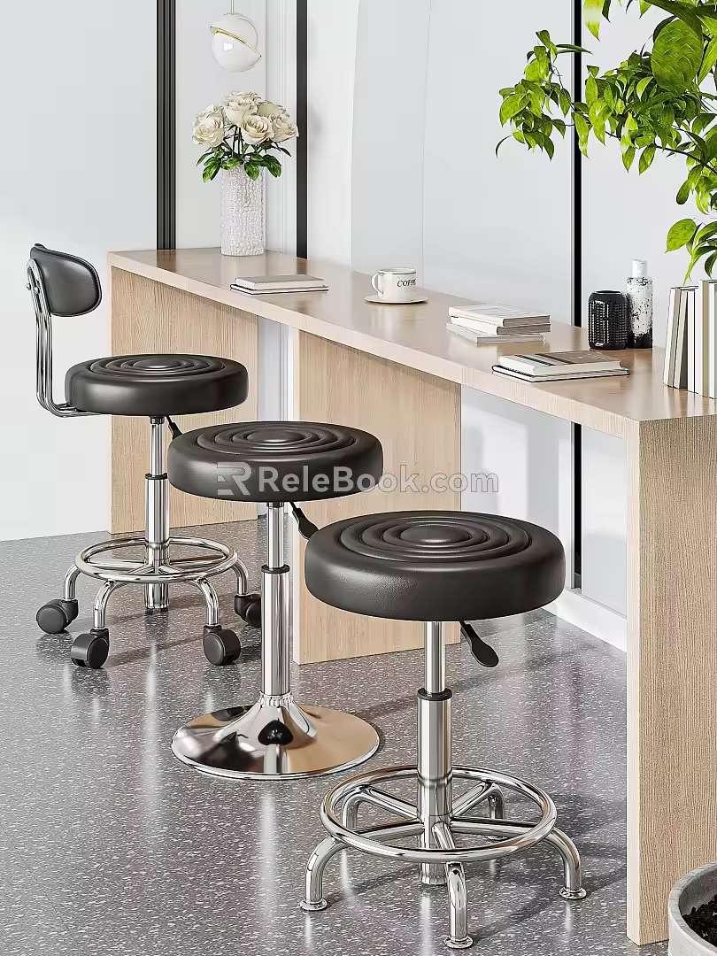 Modern Bar Chair Combination Bar Stool Bar Chair 3d model