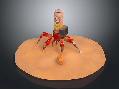 Robot Spider Robot Mecha Spider Science Fiction Spider Mechanical Spider Battery Spider Tower Defense 3d model