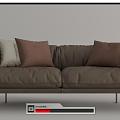 Leather double sofa Modern double sofa 3d model