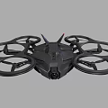 Modern Black Hexacopter Drone Design With Sleek Body And Rotors