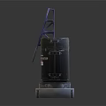 Martin MAC Aura XB Moving Head Stage Light With Black Body Purple Lamp Head And Stable Base