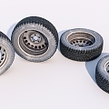 Modern tires Old tires 3d model