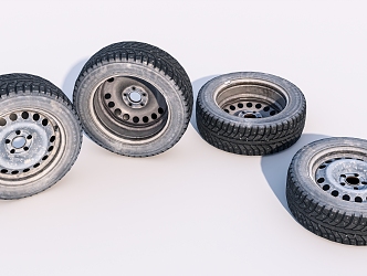 Modern tires Old tires 3d model