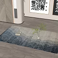 modern square carpet 3d model