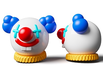 Clown Hat Clown April Fool's Day Clown Cartoon Style Circus Theme Performance Stage 3d model