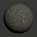 Natural Stone And Wood Decorative Sphere With Pebble Textured Surface Design