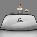 Modern reception desk 3d model