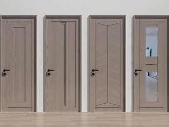 Modern swing door single door 3d model