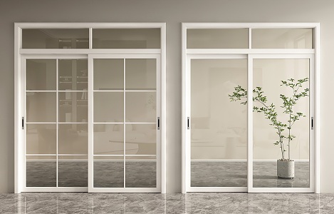 Living room sliding door sliding door glass door balcony sliding door partition door glass sliding door 3d model