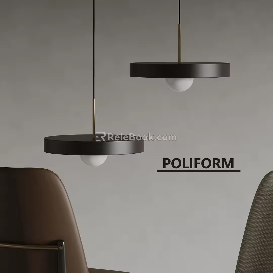poliform modern chandelier 3d model