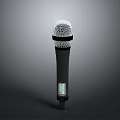 Professional Wireless Microphone With Black Body Silver Mesh Grille And Digital