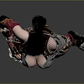 Fantasy Female Warrior Game Character With Detailed Armor And Dynamic Pose