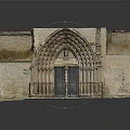Ancient Architecture Featuring Arched Doorway Stone Brick Exterior And Carved Details