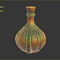 Colorful Striped Glazed Ceramic Vase Decorative Ornament Set For Home Decor