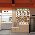 Wen Apo Restaurant Clean Hygienic Space With Delicious Food Display Shelves And Refrigerator