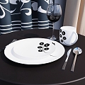 Modern Tableware suit Knife and Fork suit Tableware Plate Knife and Fork Wine Cup Knife and Fork Tableware Western Cookware Cup Saucer 3d model