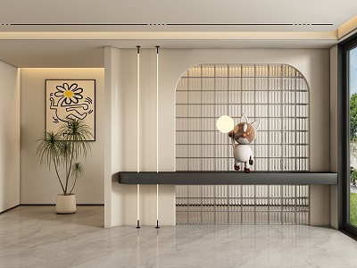 Entrance aisle partition model