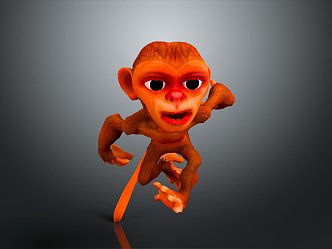 Monkey Cartoon Monkey Anime Monkey Stylized Monkey Fantasy Style Monkey Toy 3d model