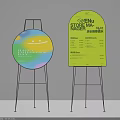 Colorful Gradient Signboards With Innovation Day Smiley Face And Yellow Store Manager Info