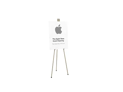Easel Display With Apple Logo And The Apple Store Gift Card Text 3d model