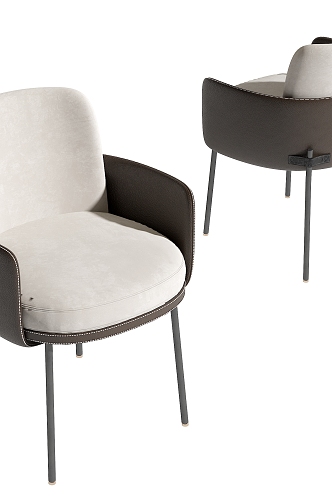 Minotti single chair 3d model