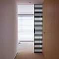 Modern Bedroom Interior Design With Light Flooring White Rug And Wooden Blinds