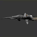 Futuristic Interstellar Spacecraft With Sleek Gray Body And Orange Accents