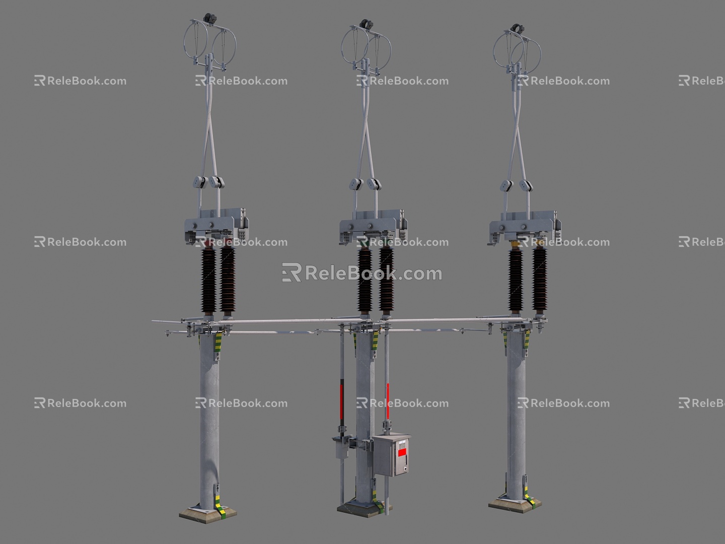 high voltage isolating switch isolating switch 3d model