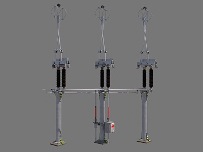 high voltage isolating switch isolating switch 3d model