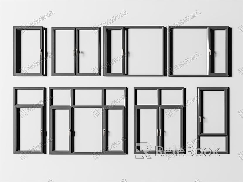 Modern window casement window aluminum alloy window model