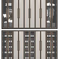 Luxury Modern Wardrobe With Mirrored Panels Metal Handles And Layered Storage Design