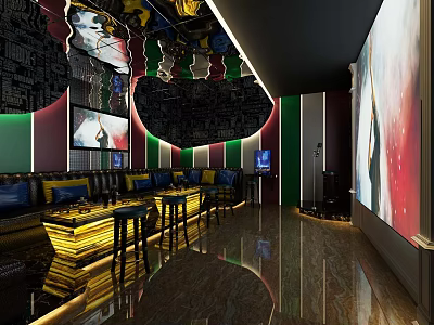 Modern KTV rooms 3d model