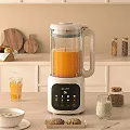 Cozy Kitchen Counter Featuring Bread Wooden Cutting Boards Beans Jars Orange Juice And Milk