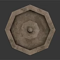 Stone Fountain With Round Top Sphere And Carved Octagonal Basin Design