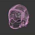 Green Aviation Helmet With Black Visor Metal Parts And Straps