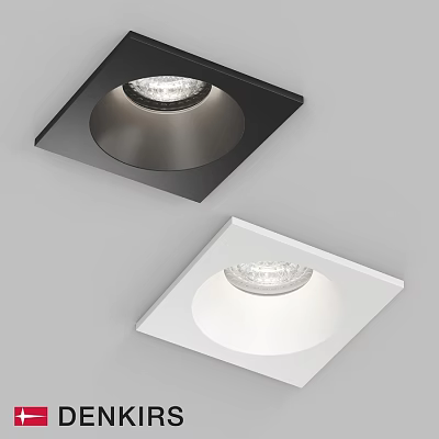Black and White Square Recessed Downlights Modern Ceiling Lighting for Home Interior 3d model