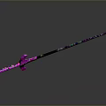 Vibrant Fantasy Weapon Sword With Pink Hilt Multicolored Blade And Shiny Reflection