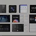 Smart Switch Panels With Camera Display Time Temperature Voice Control For Smart Home