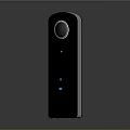 Smart Black Door Handle With Modern Design Fingerprint Recognition Buttons And Indicator Lights