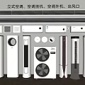 Air Conditioner Fans Including Standing Wall Mounted Outdoor Units And Air Outlets