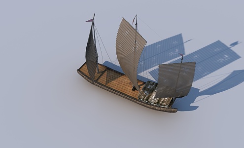 Retro Boat 3d model