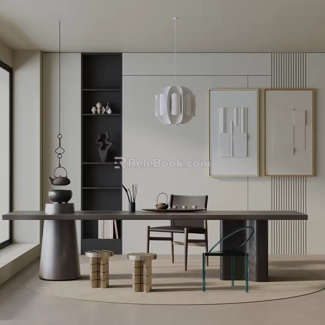 Modern table combination 3d model