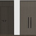 Modern Double Door Grille Swing Door Wooden Door Top Door Ballroom Door Hotel Double Door 3d model